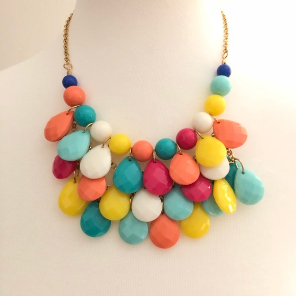 multi color beaded necklace - Picture 3 of 5